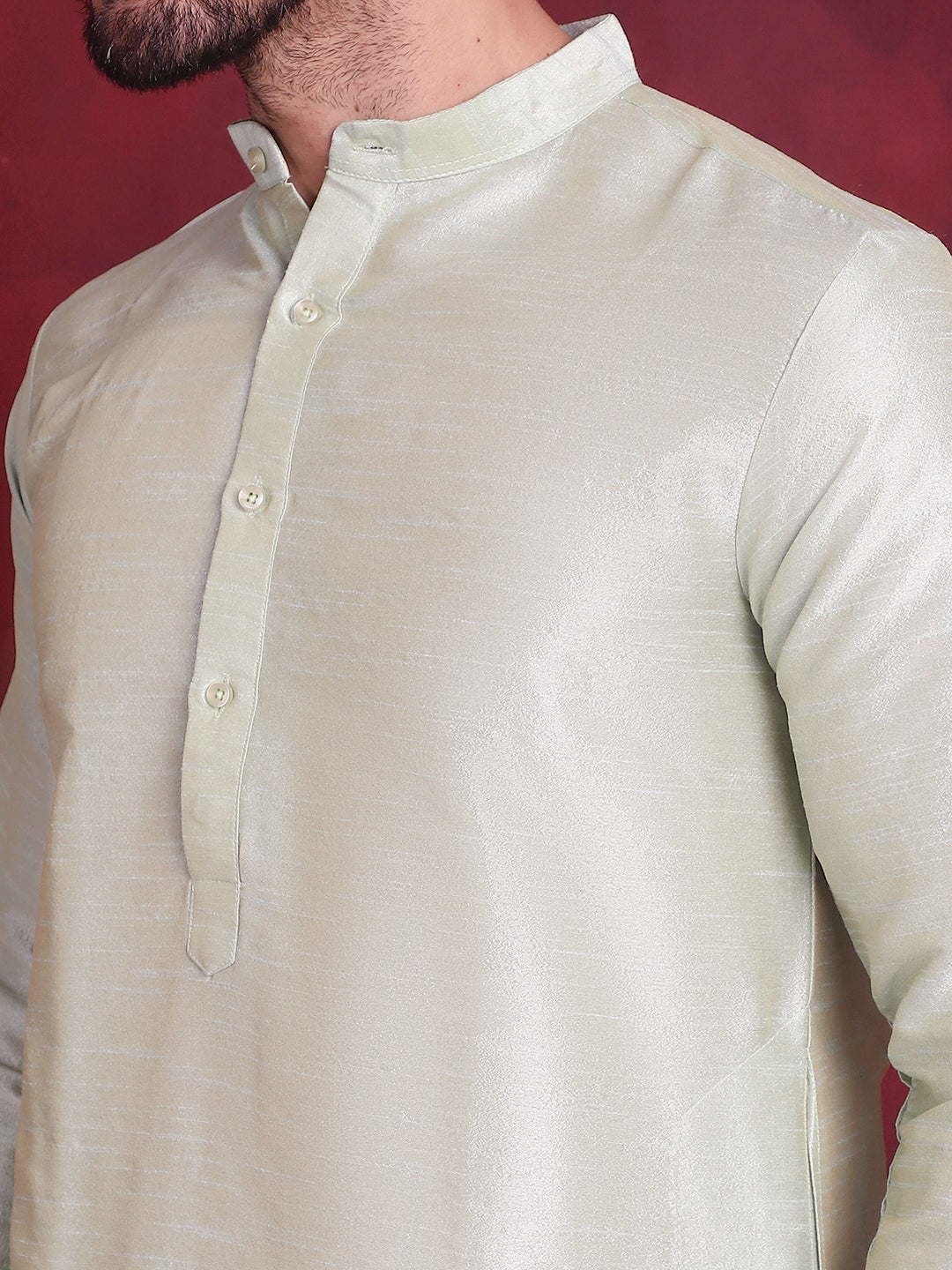 Woven Design Nehru Jacket With Kurta Pyjama Set ( JOKPWC 636P 4089 Golden )