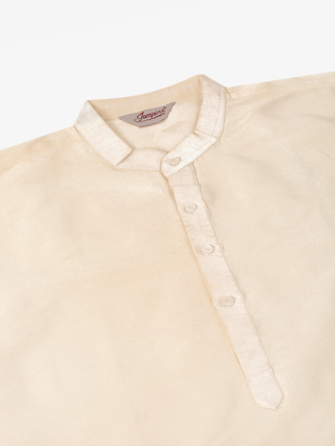 Men's Solid Dupion Silk Kurta Pyjama With Embroidered Nehru Jacket ( JOKPWC W-D 4044Yellow )