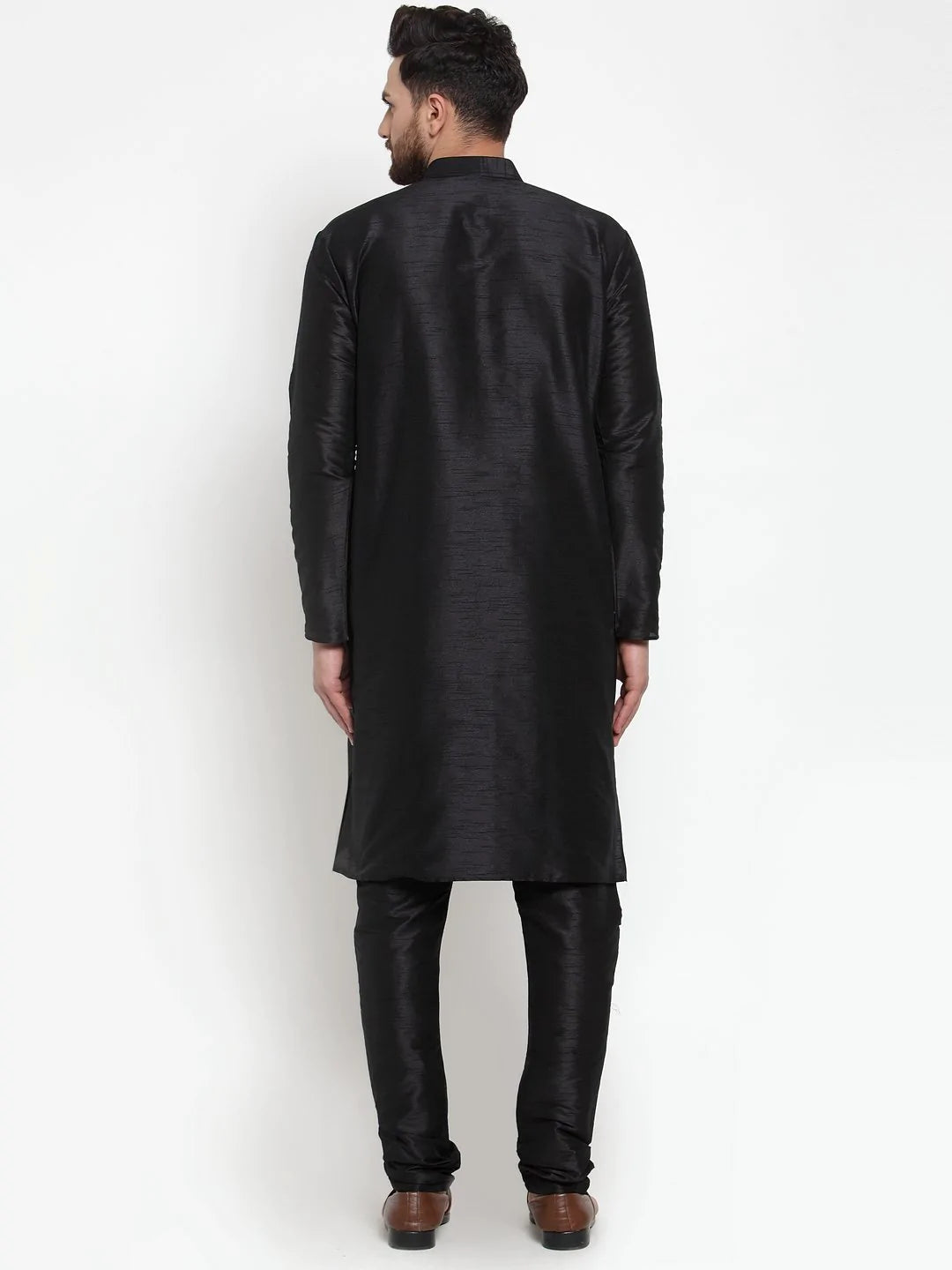 Jompers Men Black Solid Kurta Only ( KO 591 Black )