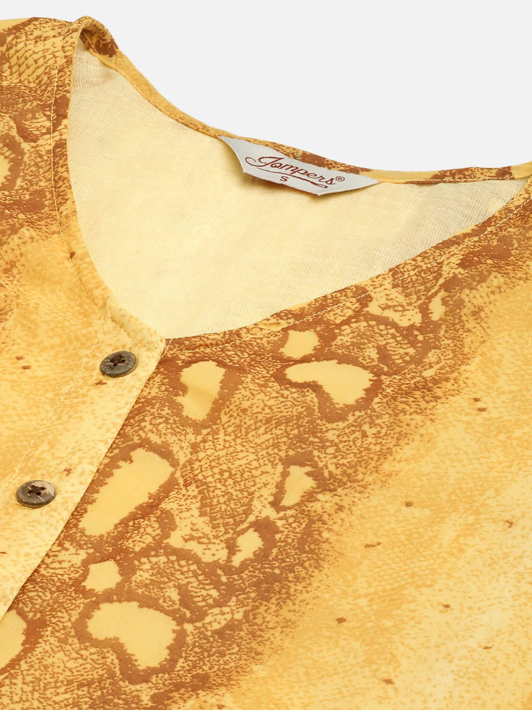 Women Mustard Georgette Tiger Printed Kurtas ( JOK 1435 Mustard )