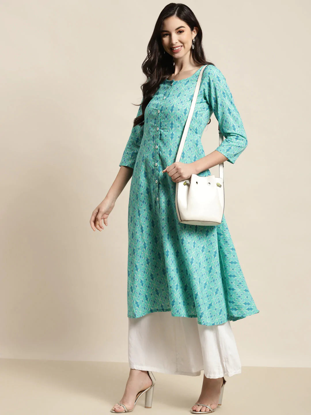 Printed Anarkali Kurta ( JOK 1452 Pista )