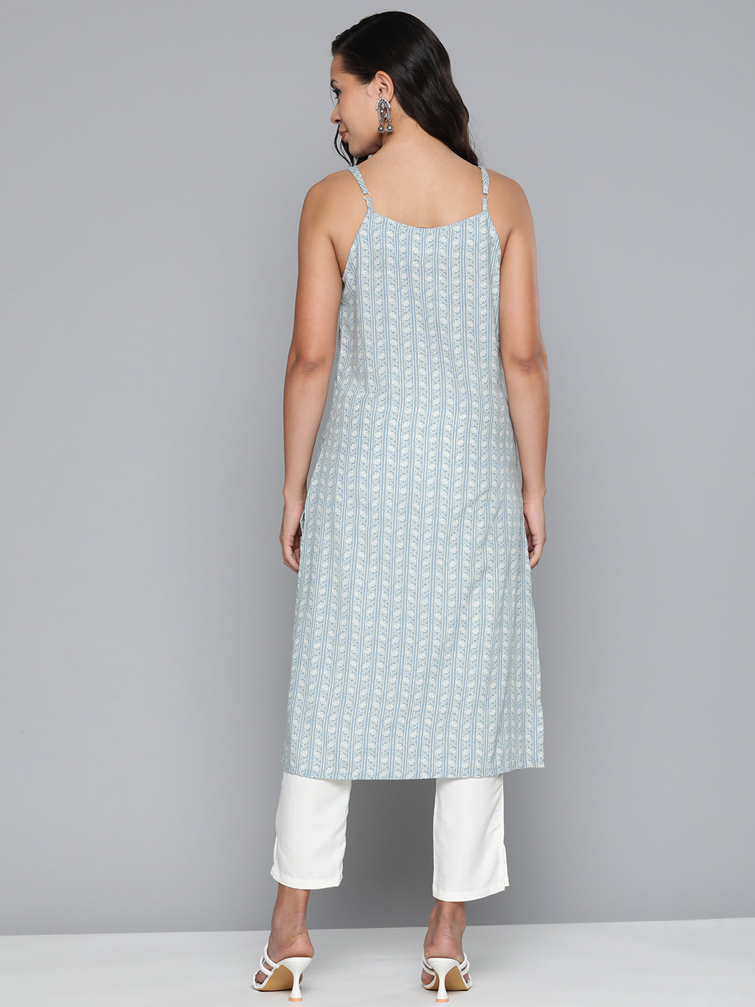 Jompers Floral Printed Blue Kurta ( JOK 1499 Blue )