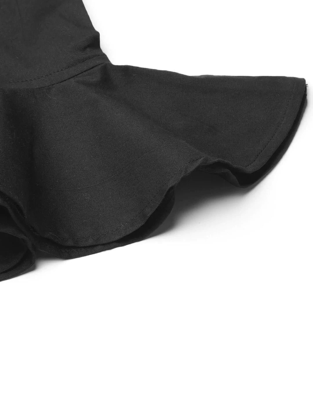 Jompers Women Black Smart Slim Fit Solid Bottom Flared Trousers ( JOP 2128 Black )