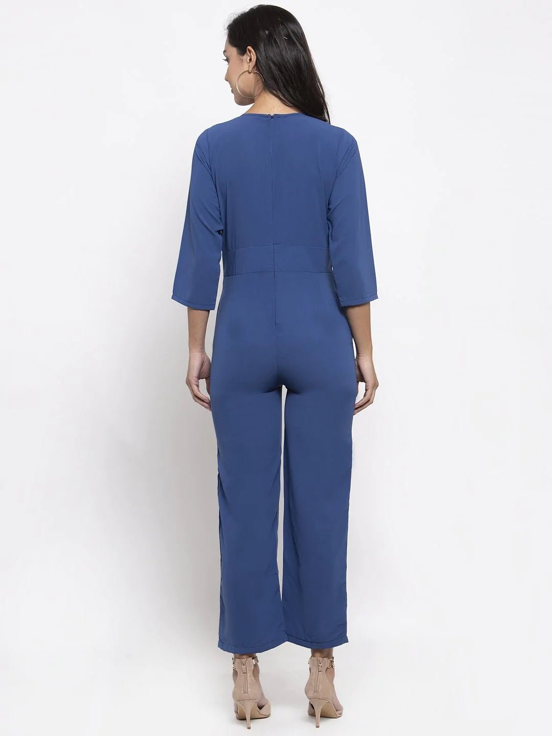 Jompers Women Blue Solid Jumpsuit ( JUP 8005 Blue )