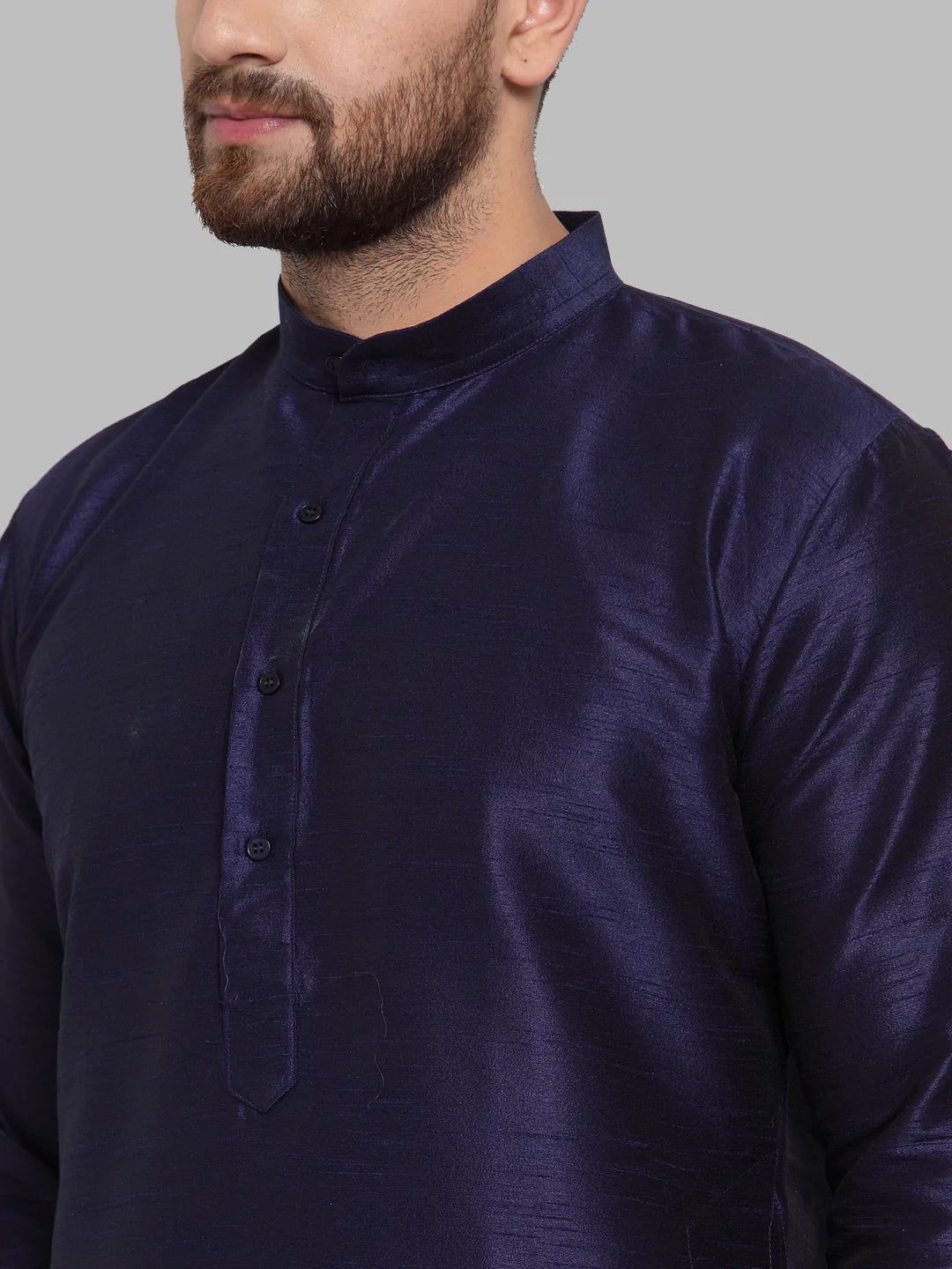 Jompers Men Navy-Blue Solid Kurta Only ( KO 591 Navy )