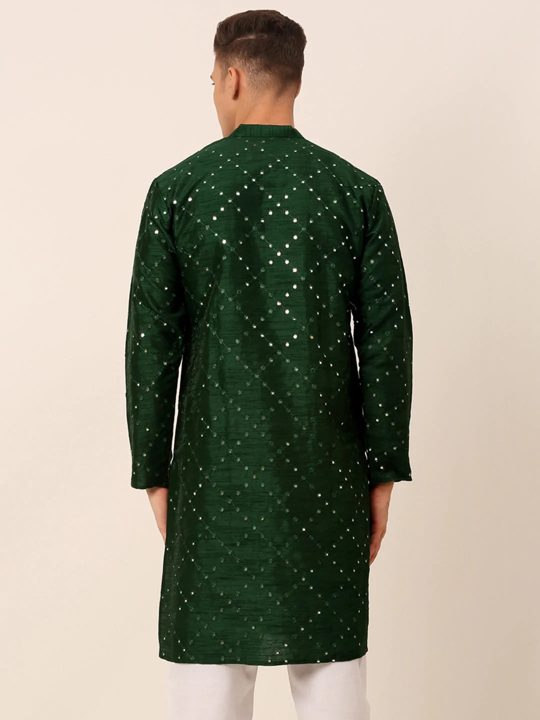 Green Mirror Work Kurta Only ( KO 659 Green )