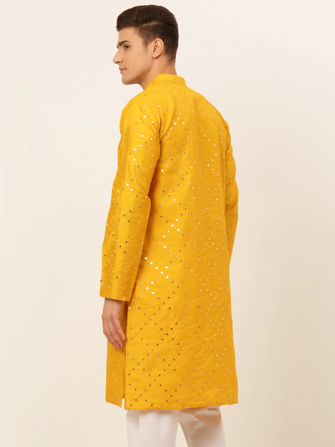 Mustard Mirror Work Kurta Only ( KO 659 Mustard )
