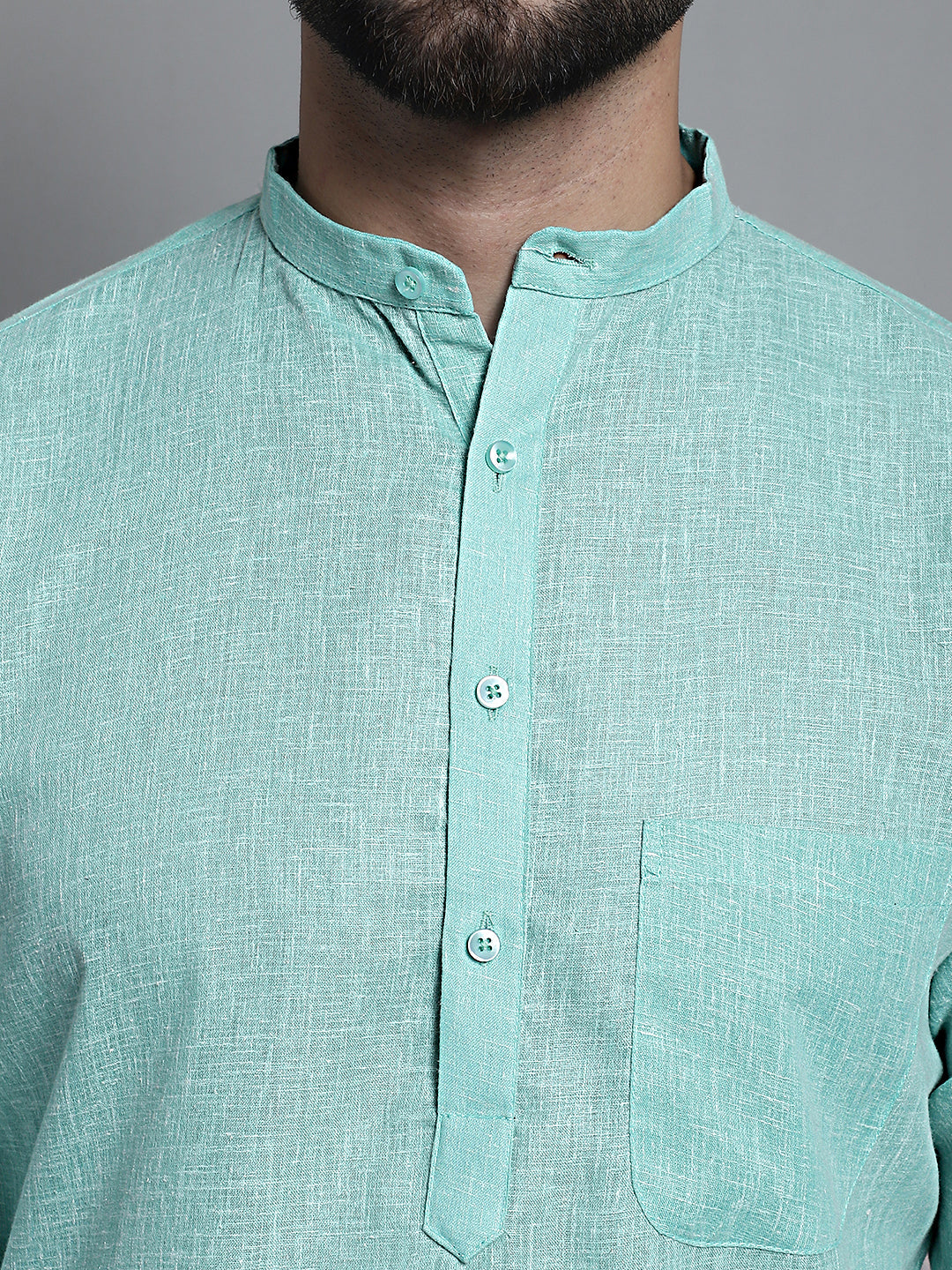 Men's Solid Pure Cotton Kurta Only