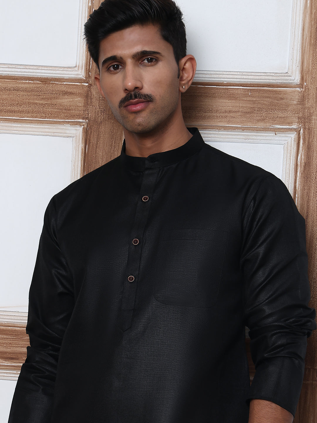 Solid Kurta for Men ( ANMKO 273Black )  [RT] [H-3]