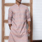 Viscose Rayon Self-Design Embroidered Kurtas ( ANMKO 278Peach )  [RT] [M-6]