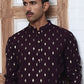 Men's Foil Printed Silk Blend Kurtas ( ANMKO 283Purple )  [RT] [L-2]