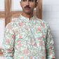 Floral Print Kurtas with Thread Work Embroidery ( ANMKO 284Pista ) [RT] [H-4]