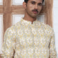 Thread Work & Printed Cotton Blend Kurtas ( ANMKO 297Yellow )  [RT] [D-3]