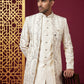Men's Silk Blend Embroidered Indo-Western Set