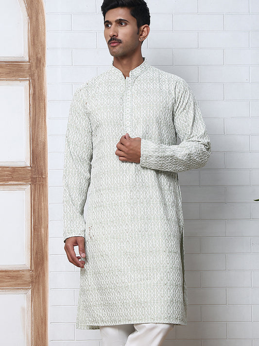 Embroidered Viscose Rayon Kurta ( ANMKO 280Lime )  [RT] [M-6]