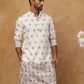 Silk Blend Traditional Printed Kurtas ( HOPKO 014White )  [RT] [P-2]