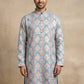 Printed & Thread Work Kurta for Men ( 65KO 5641 Blue )