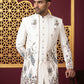 Silk Blend Peacock & Floral Embroidered Indo-Western Set