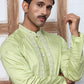 Embroidered Silk-Blend Kurtas ( ANMKO 292Green )