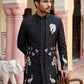 Silk Blend Horse & Crane Embroidered Indo-Western Set