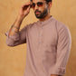 Solid Casual Short Kurta for Men ( ANMKO 304Peach )