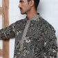 Embroidered Silk-Blend Kurtas ( ANMKO 289Olive )  [RT] [H-5]