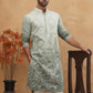 Silk Blend Elegant Thread Work Kurtas ( HOPKO 004Green )  [RT] [O-4]