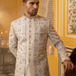 Men Peach Embroidered Indo-Western Set ( 50JIND 111Peach S )