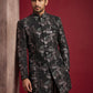 Premium Velvet Embroidered Indo-Western Set ( 50JIND 194Black )