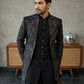 Men Black Embroidered Indo-Western Set ( 50JIND 121Black S )
