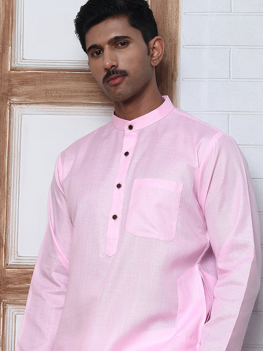 Solid Kurta for Men ( ANMKO 273Pink )  [RT] [H-3]
