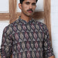 Thread Work & Printed Cotton Blend Kurtas ( ANMKO 297Navy )  [RT] [D-3]