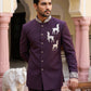 Deer Embroidered Japanese Fabric Indo-Western Set