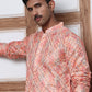Men's Festive Sequins & Thread Work Kurtas ( ANMKO 288Peach )  [RT] [C-3]
