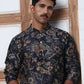 Cotton Blend Floral Printed Kurtas ( ANMKO 294Navy )  [RT] [M-5]