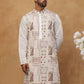 Men Festive Silk Blend Embroidered Kurta ( HOPKO 002White )  [RT] [O-1]