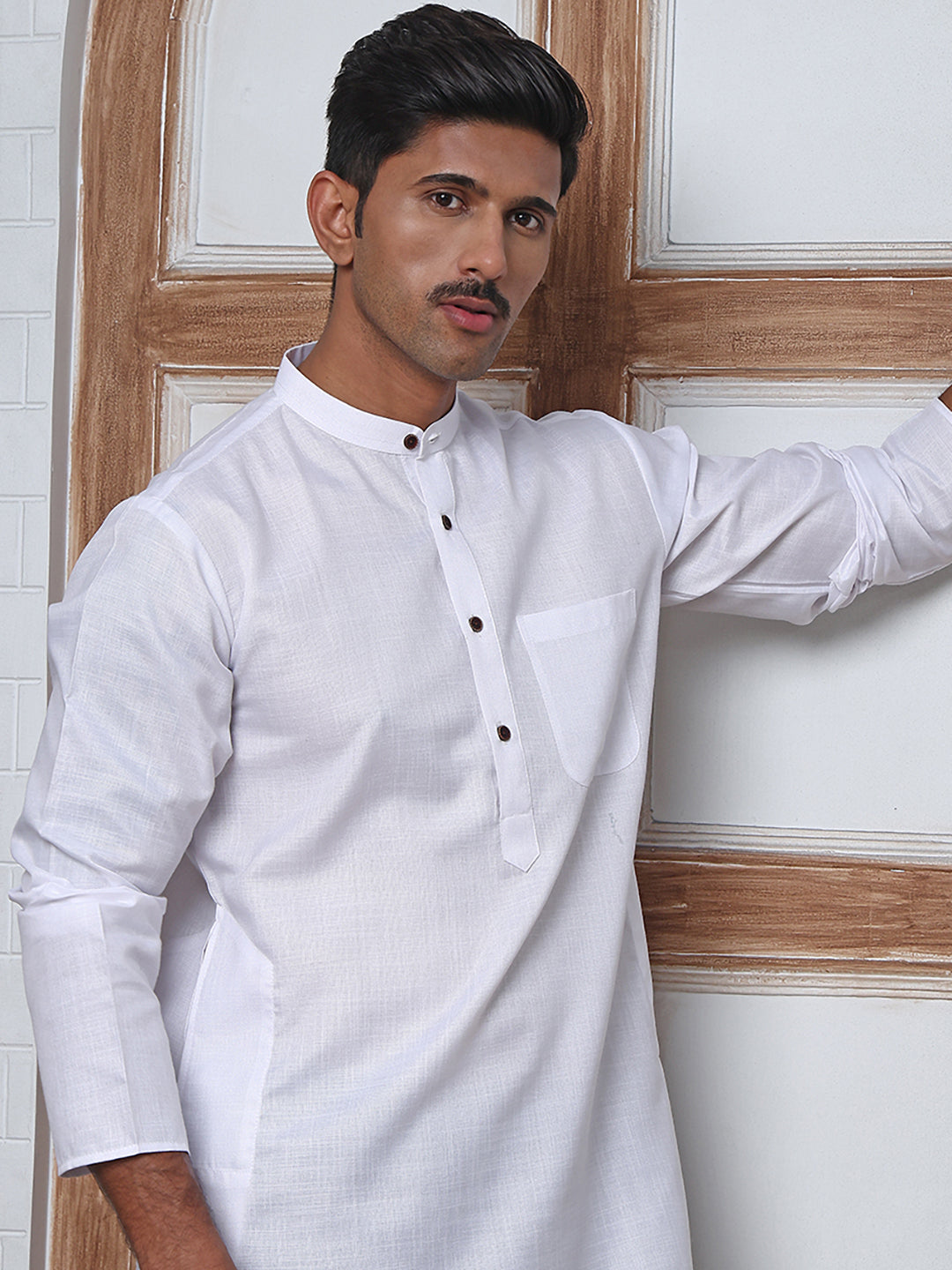 Solid Kurta for Men ( ANMKO 273White )  [RT] [H-3]