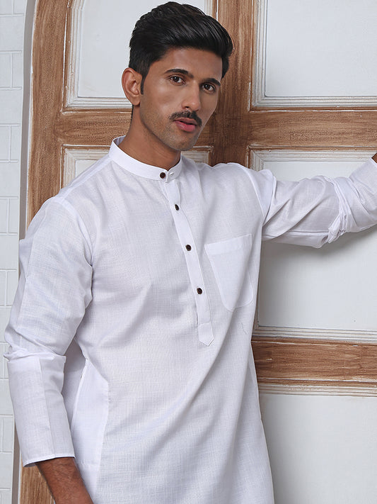 Solid Kurta for Men ( ANMKO 273White )  [RT] [H-3]