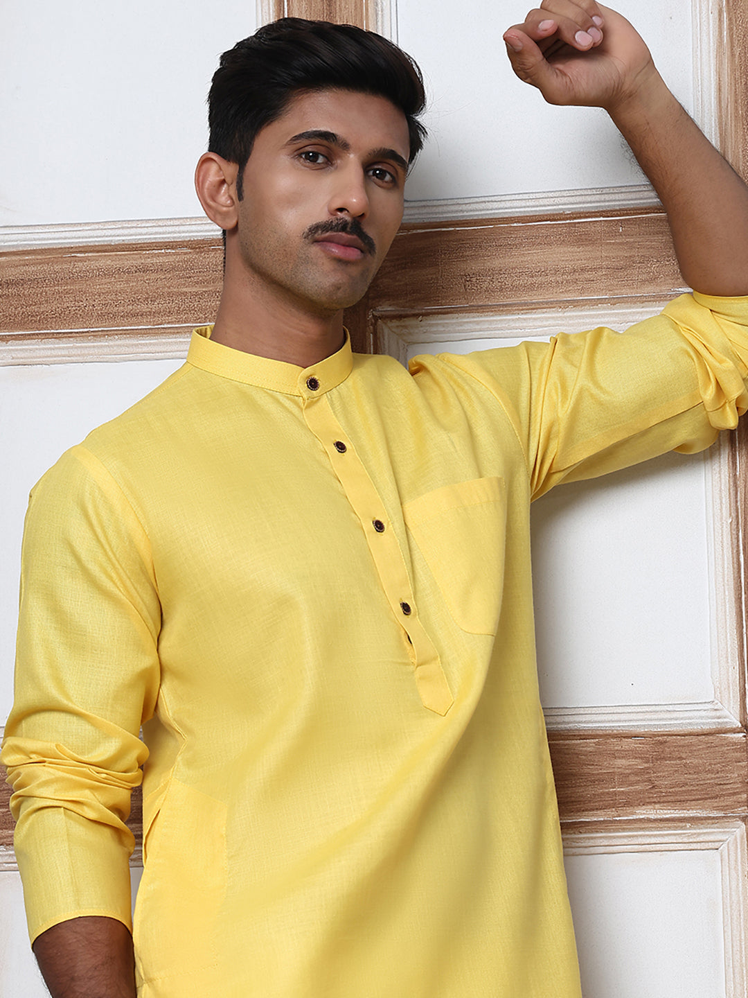 Solid Kurta for Men ( ANMKO 273Lemon )  [RT] [H-3]