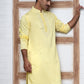 Embroidered Silk-Blend Kurtas ( ANMKO 292Yellow )