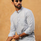Solid Casual Short Kurta for Men ( ANMKO 304Sky )