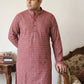 Magenta Embroidered and Sequence Kurta with Pyjama
