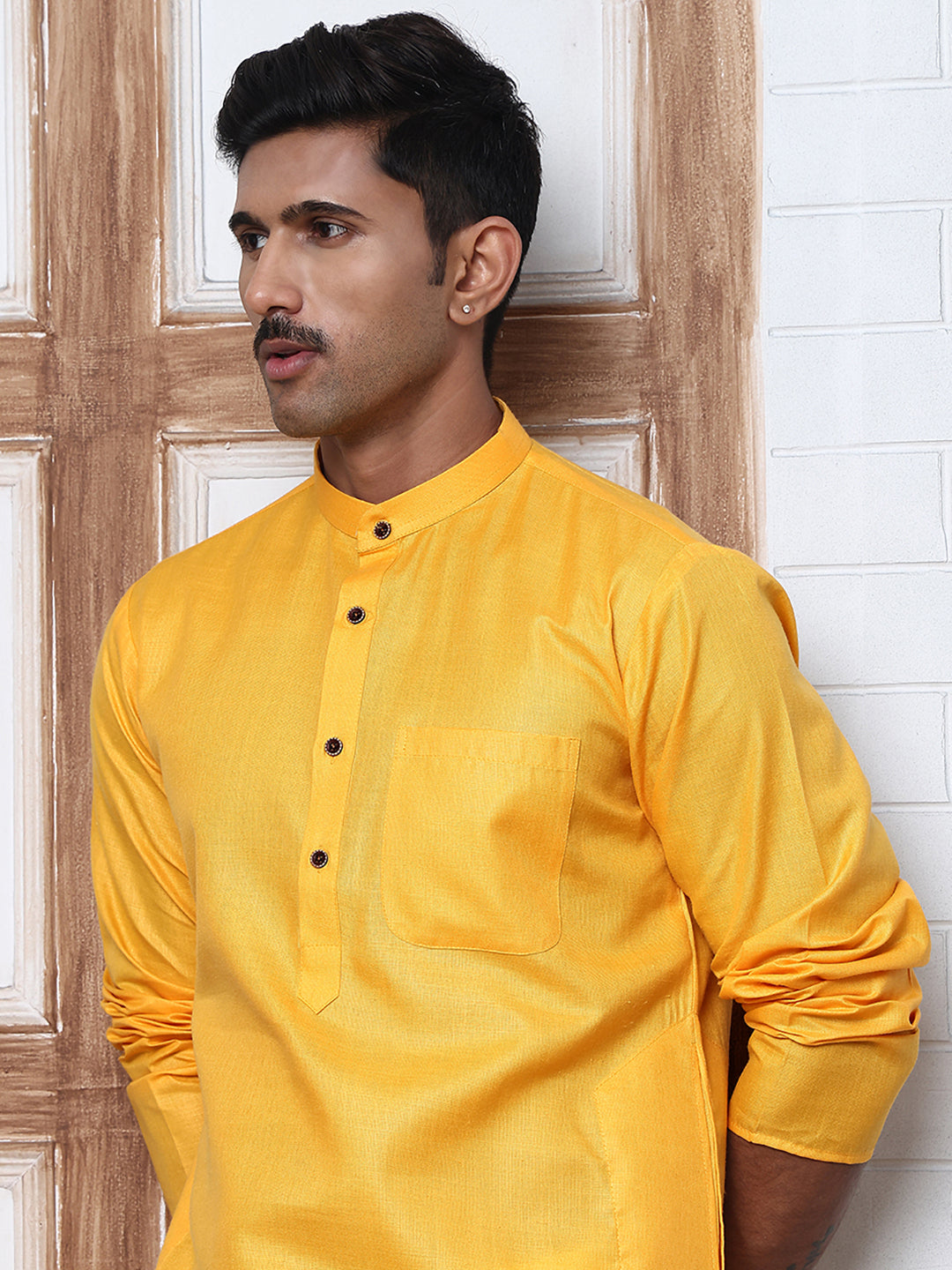 Solid Kurta for Men ( ANMKO 273Mustard )  [RT] [H-3]