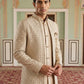Men’s Embroidered Indo-Western Set ( 50JIND 131Cream S )