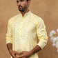 Silk Blend Mirror Work Embroidered Kurta ( HOPKO 015Yellow )  [RT] [P-2]