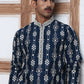 Festival Silk Blend Embroidered Kurtas ( ANMKO 276Navy )  [RT] [N-6]