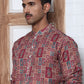 Thread Work & Printed Cotton Blend Kurtas ( ANMKO 297Maroon )  [RT] [D-3]