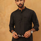 Solid Casual Short Kurta for Men ( ANMKO 304Black )