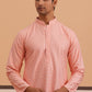 Silk Blend Embroidered Kurtas ( ANMKO 301Peach )  [RT] [L-6]