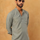Solid Casual Short Kurta for Men ( ANMKO 304Grey )
